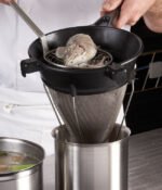 Matfer 17360 Exoglass Stainless Steel Mesh Chinois Bouillon Strainer, 8"