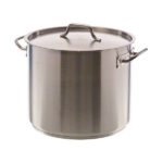 Induction, Stainless Steel Stock Pot w/ Cover, 32 qt.