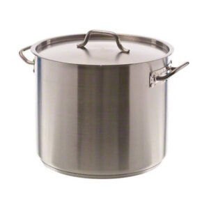 Induction, Stainless Steel Stock Pot w/ Cover, 32 qt.