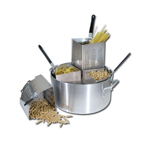 Economy Aluminum Pasta & Vegetable Cooker, 4 insets, 20 qt.