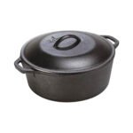 Lodge L8DOL3 Cast Iron Dutch Oven, Seasoned, 5 qt.