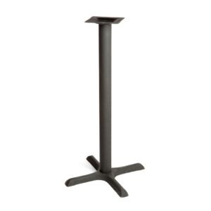 Oak Street B22-BAR Black Stamped Steel Cross Table Base, 22" x 22" x 40-3/4"