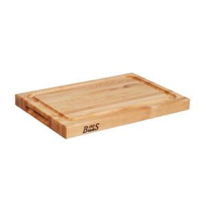 John Boos BBQBD Professional Cutting Board with Groove, 18" x 12" x 1-1/2"