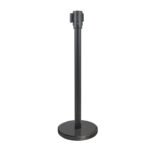 Crowd Control Stanchion w/ Retractable Belt, Black