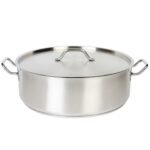 Stainless Steel Induction Brazier w/ Cover, 30 qt.