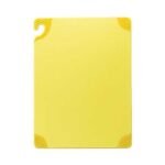 San Jamar CBG182412YL Saf-T-Grip Cutting Board, Yellow, 18" x 24" x 1/2"