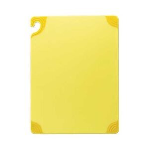 San Jamar CBG182412YL Saf-T-Grip Cutting Board, Yellow, 18" x 24" x 1/2"